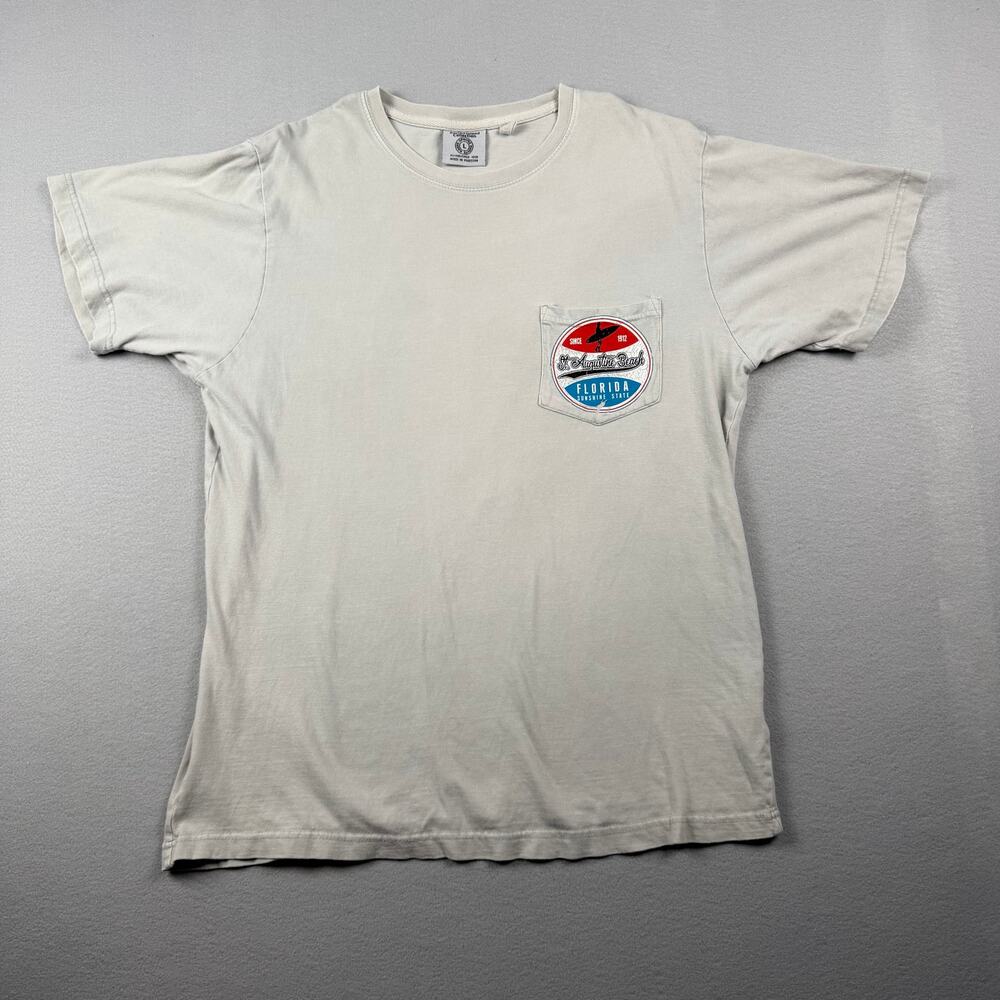 Vintage St Augustine Beach Florida Graphic Tee L
